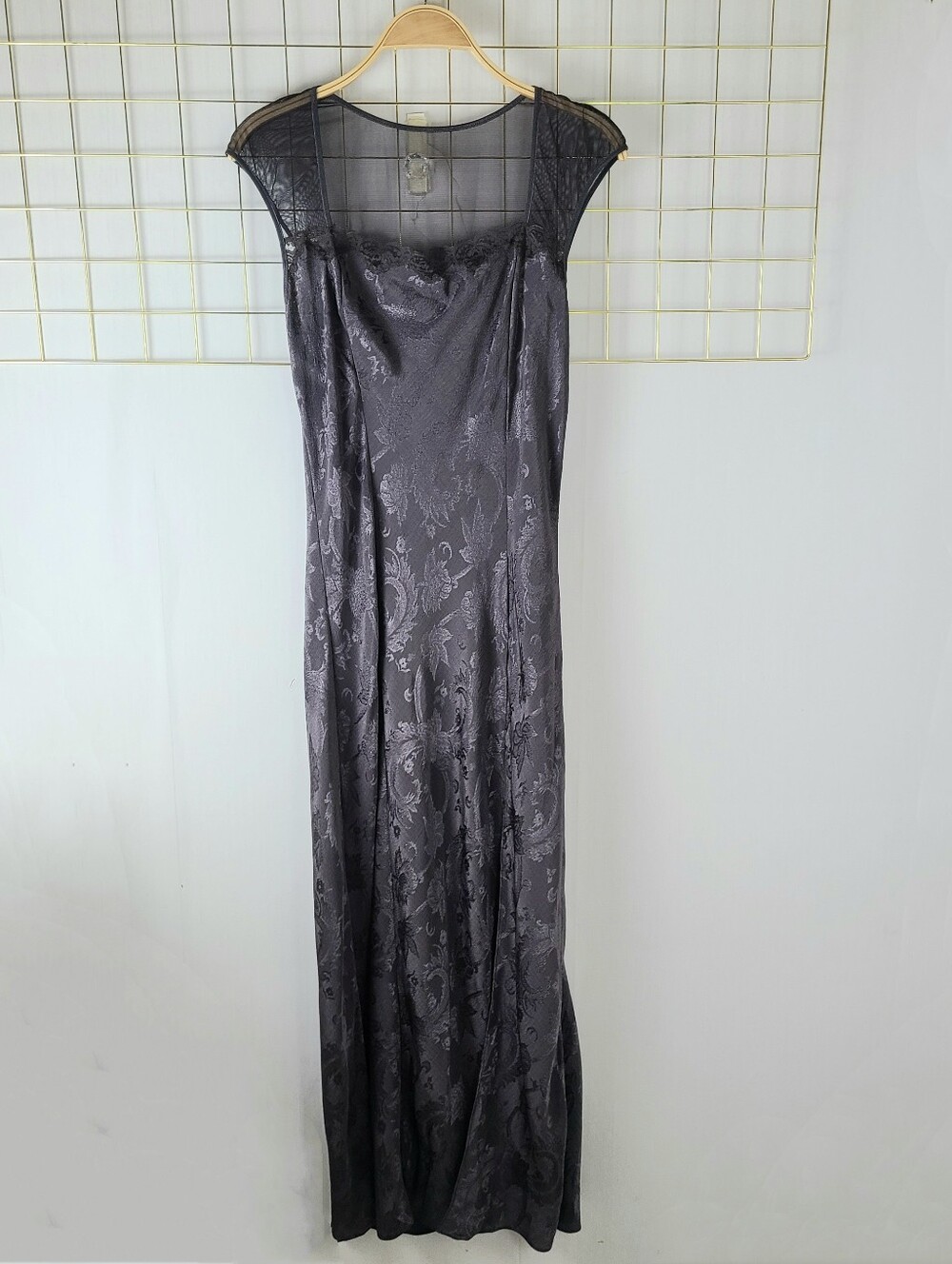 Victoria's Secret Gold Label Vintage Dark Gray Whimsigoth Maxi Gown